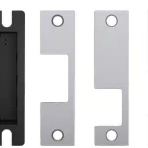 HES 1006CLB Complete Pac for Latchbolt Locks, Includes 3 faceplates (J, KD and KM), Satin Stainless Steel (630), Dual Voltage