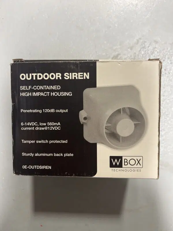 W Box 0E-OUTDSIREN Indoor/Outdoor Self Contained 120dB Siren