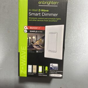 Jasco 46203 GE Enbrighten Z-Wave Plus In-Wall Smart Dimmer with QuickFit and SimpleWire, 500S, Chassis 2.0 for 14294,