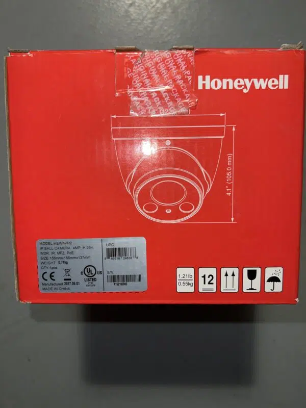 Honeywell HEW4PER2- 4MP WDR IR IP MFZ Ball Camera White