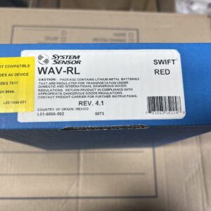 System Sensor WAV-RL SWIFT Wall Mount AV Base for L-Series AV Devices, Red