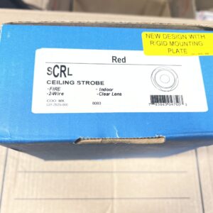 System Sensor SCRL L-Series Indoor Selectable Output Ceiling Mount Strobe with “FIRE” Marking Red color