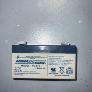 Power Sonic PS-612 PS Series 6V, 1.2Ah General Purpose Rechargeable SLA Battery, F1 Terminals