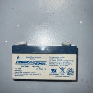Power Sonic PS-612 PS Series 6V, 1.2Ah General Purpose Rechargeable SLA Battery, F1 Terminals